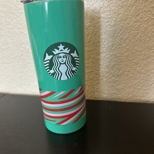 Starbucks Coffee Travel Mug 19 oz 2024 Green Striped Cup Tumbler With Lid